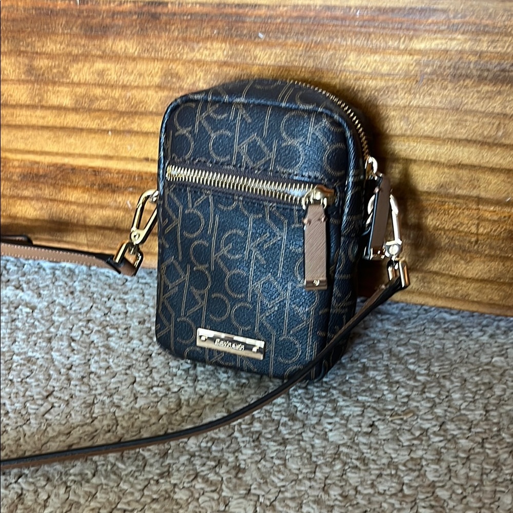 Calvin Klein Dark Brown Logo Crossbody